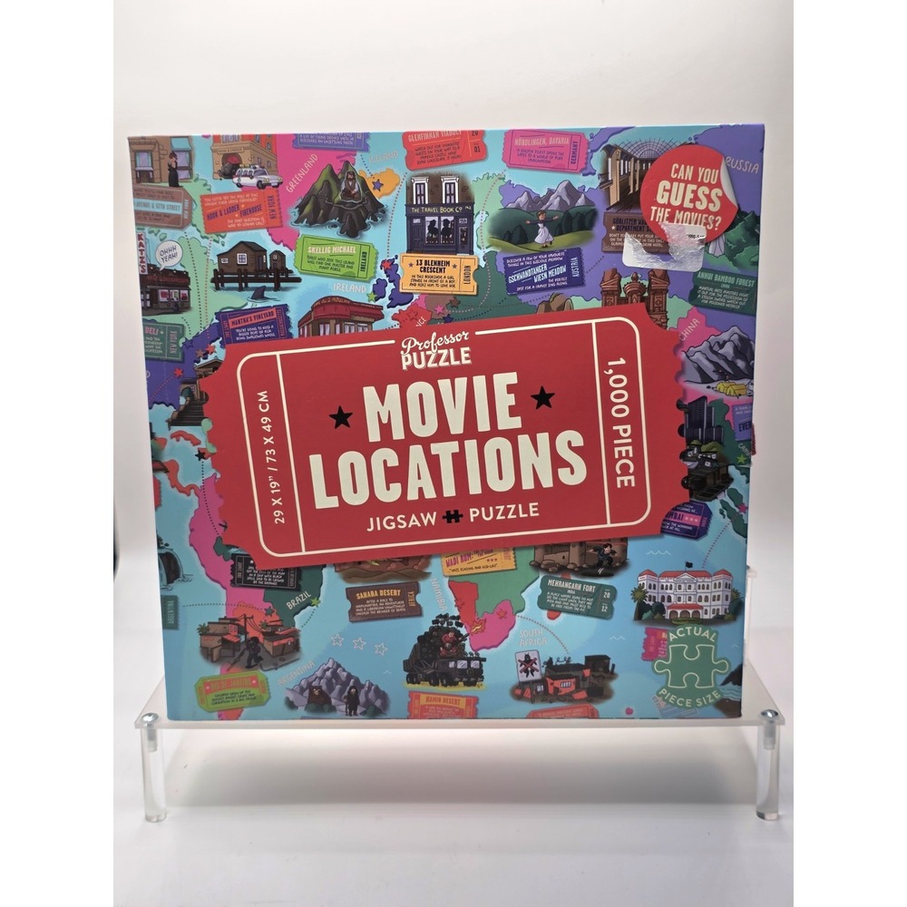 Professor Puzzle Movie Locations 1000 Piece Jigsaw Puzzle New Complete